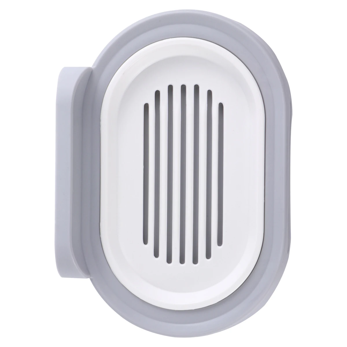 

Punch-Free Adhesive Soap Dish Holder Grey Drain Soap Box Bathroom Kitchen Storage Rack Removable Hook Organize