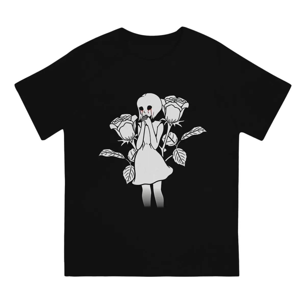 Fran Bow Game Flowers Tshirt Graphic Men Tops Vintage Fashion Summer Polyester Clothes Harajuku T Shirt