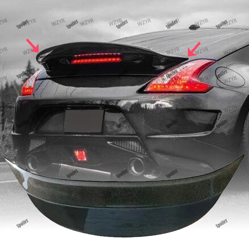 

For Nissan 370Z Z34 AJT3 Styl 2009-2015 high quality Carbon Fiber/FRP Rear Trunk Lip Spoiler Top Wing Fits