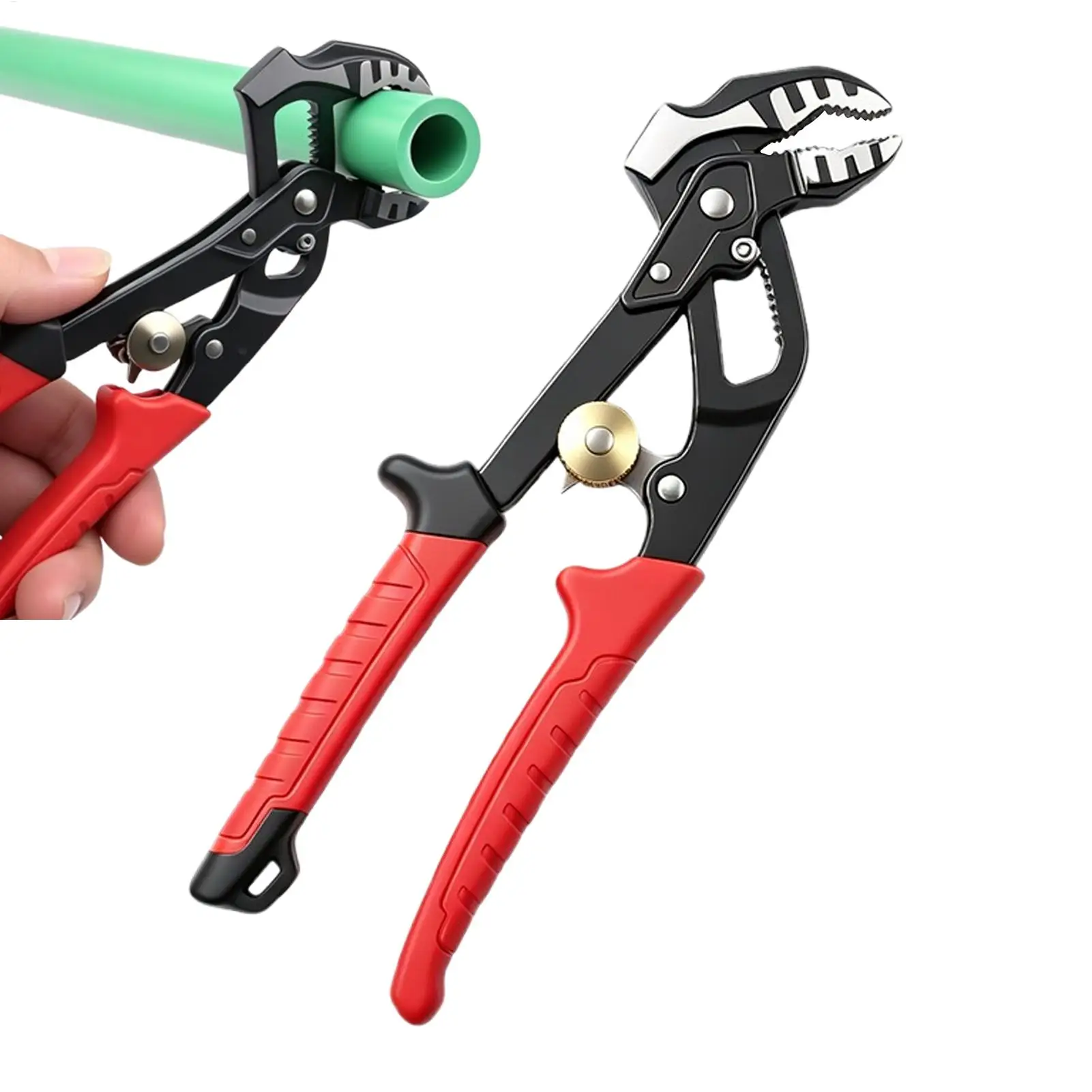 Pump Pliers Steel Adaptive Multifunctional Pipe Wrench 2-48mm Clamping Range Sturdy Fastening Tool For Pipeline Maintenance