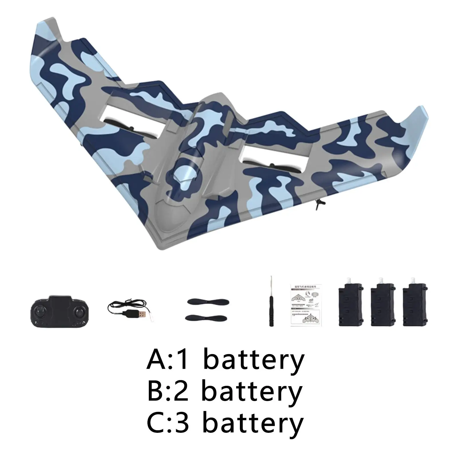 2.4G 2CH EPP Foam Electric RC Plane Outdoor Toy USB Charging 3.7V 300mAh Fixed Wing Glider for Boys Toy Beginner Children