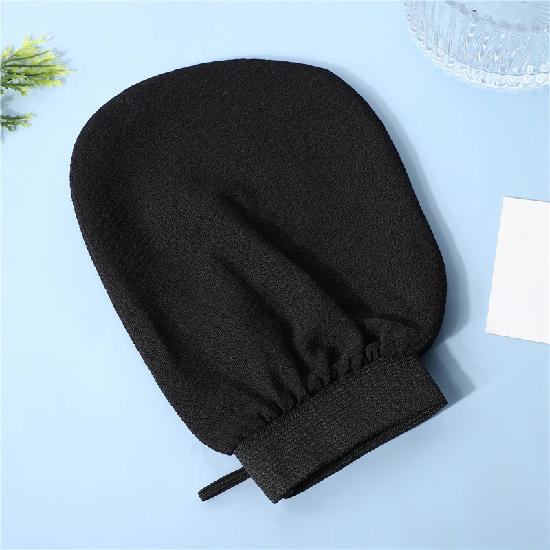 Double-sided Polyester Exfoliating Shower Glove, Reusable Body Scrub Mitt for Dead Skin Removal, Gentle Exfoliator for Smooth Sk