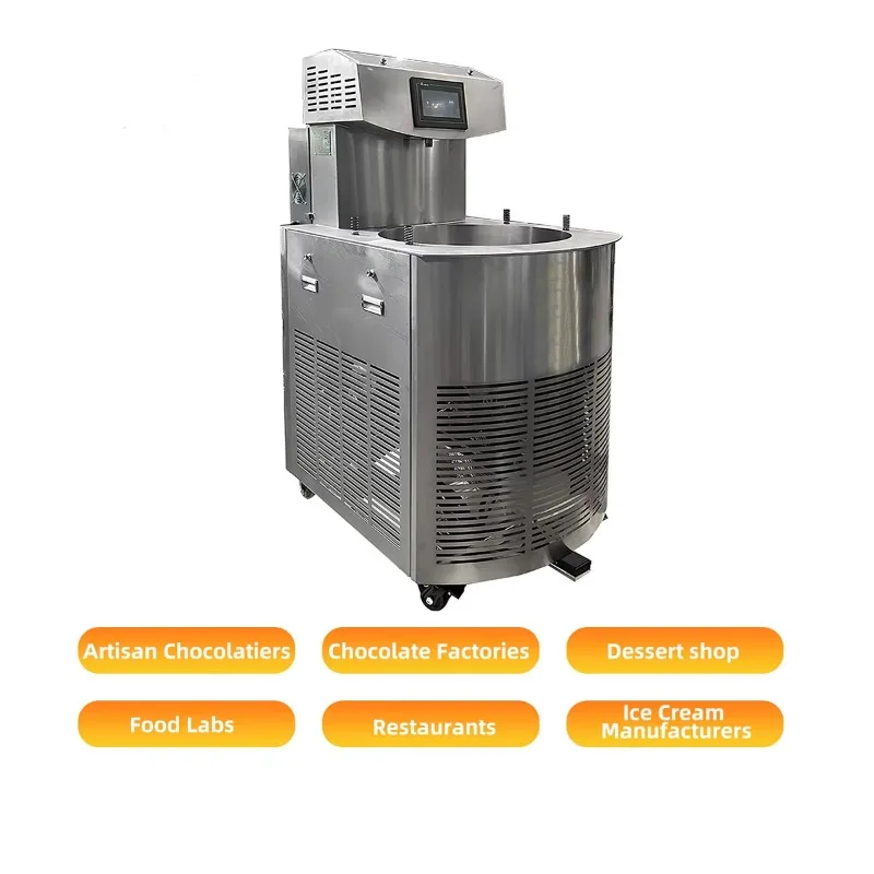New 25L Automatic Chocolate Tempering Melting Machine Plug Powered Chocolate Melter for Nuts Processing