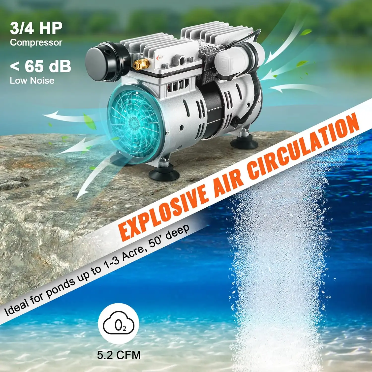 Pond Aerator, 550W …