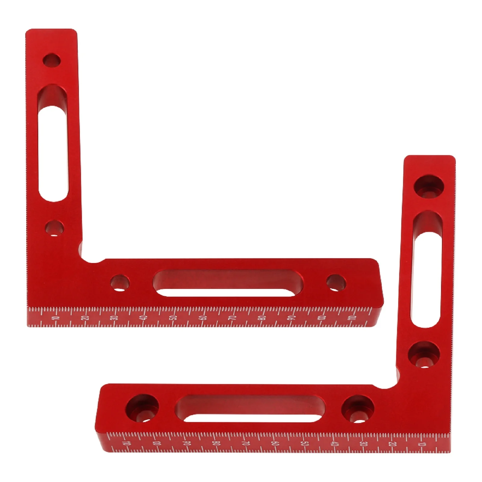 

2pcs Aluminum 90 Degrees Positioning Squares Right Angle Corner Clamp 4.7" Woodworking Carpenter Fixing Tool for 10-40mm Board