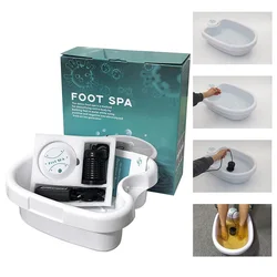 Ionic Foot Detox Machine with Basin Foot Spa Bath Massager Cell Arrays Aqua Cleanse Machine Ionic Detoxifier for Feet Footbath