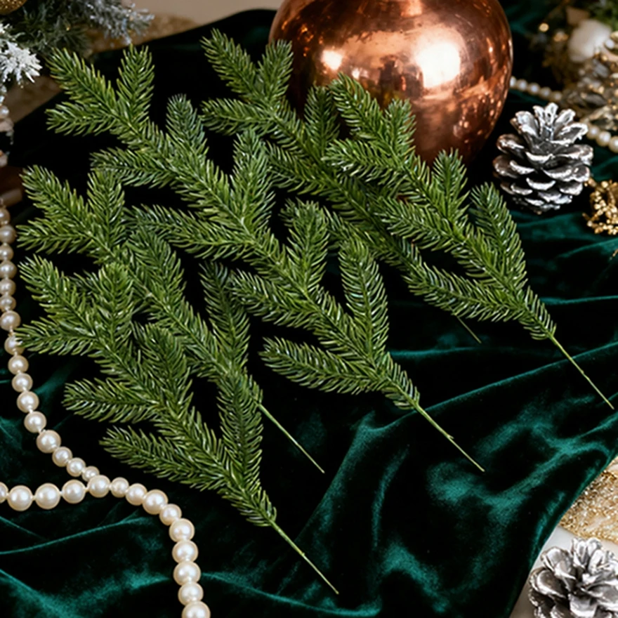 10/20pcs Artificial Plants Pine Christmas Tree Home Living Room Arrangement Craft Wreaths Outdoor Garden Decor Wedding Accessory