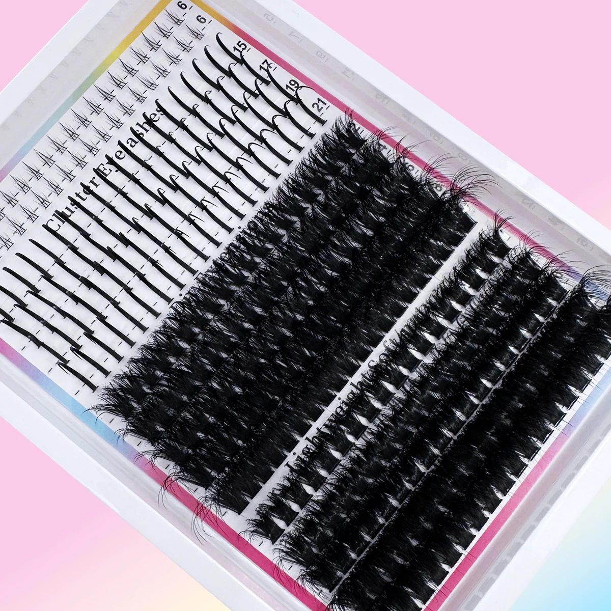 4 Styles Manga Lash Clusters Spike Individual Lash Clusters,Spikes+lower eyelashes+60D-200D  Natural Look, 6-21mm mixed length