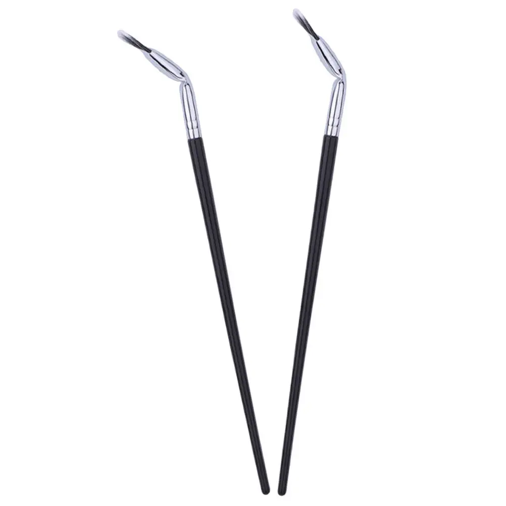 2Pcs Fan Eyelash Brushes Curved Eyebrow Makeup Tools Portable Lower Eyelash Applicators Travel Use Salon Supplies