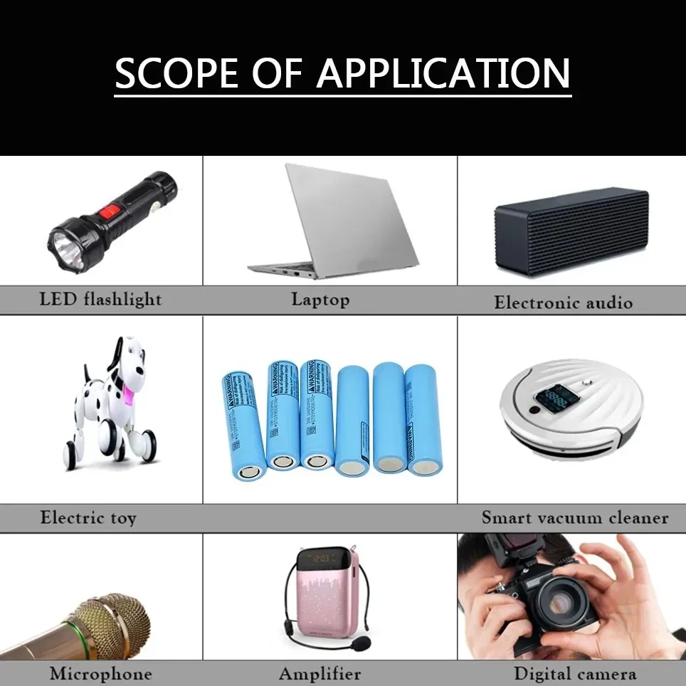 Batterie au lithium rechargeable 18650 MH1 3,7 V, 3200 mAh