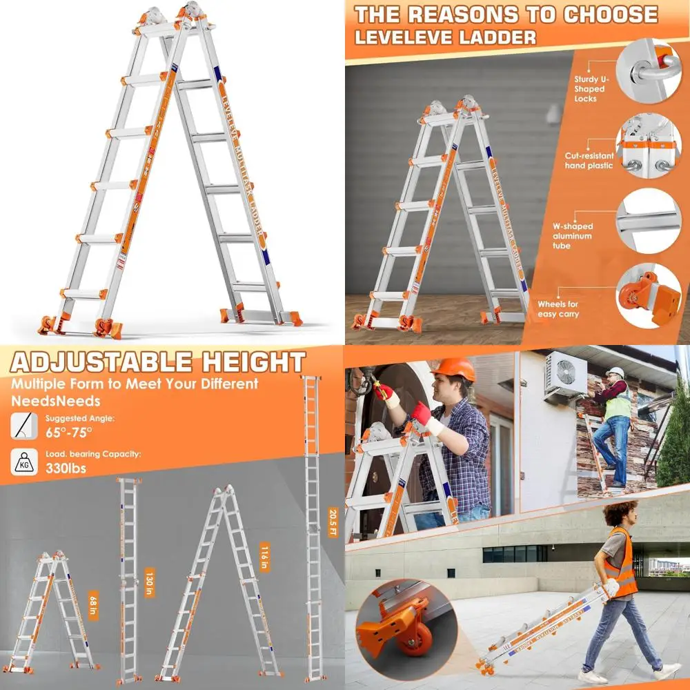 Scaletta Werner in fibra di vetro alta 8 piedi con capacità di carico di 375 libbre