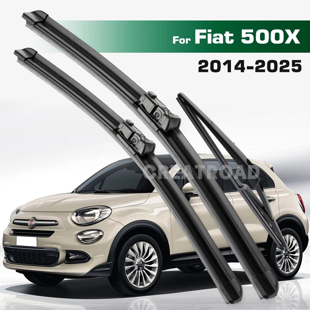 

Комплект стеклоочистителей GREATROAD для Fiat 500X 2014-2025, передние и задние щетки стеклоочистителя, щетки для лобового стекла