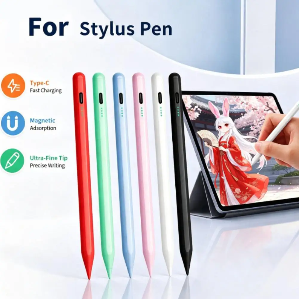 Universal Stylus Pen for Touch Screen Zero Latency Magnetic Adsorption Type-C Fast Charging Fine Tip Active Pencil for Tablet