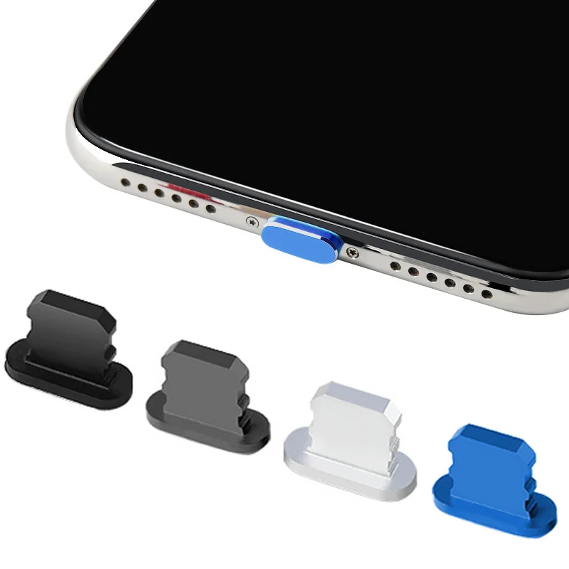 Metal Dust Plug for IPhone 6 7 8 X 11 12 13 Pro Charging Port Cover Anti-dust Plugs Alloy Highlight Universal Dustproof Cap