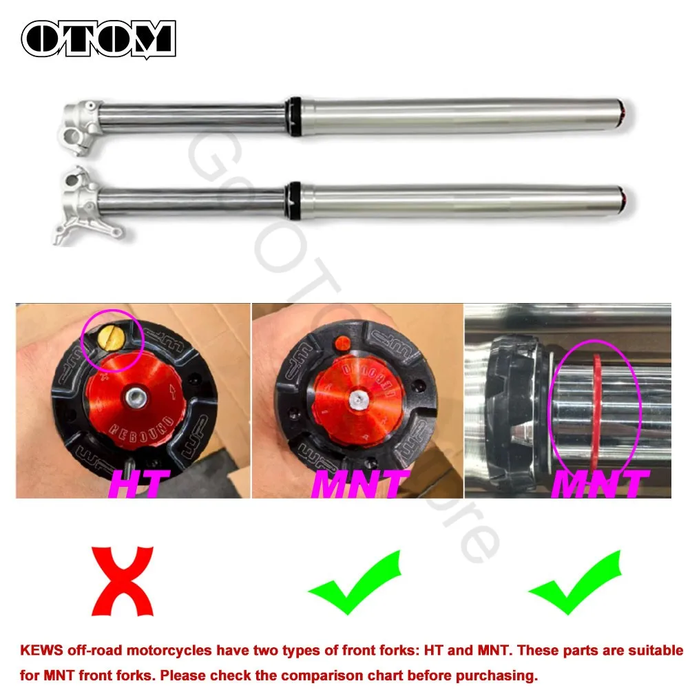 OTOM For KEWS MNT Motorcycle Front Fork Bushing Oil Dust Seal Circlip Washer Ring Knob Axle Clamp Bolt K16 K23 NB300 YBS300 Part