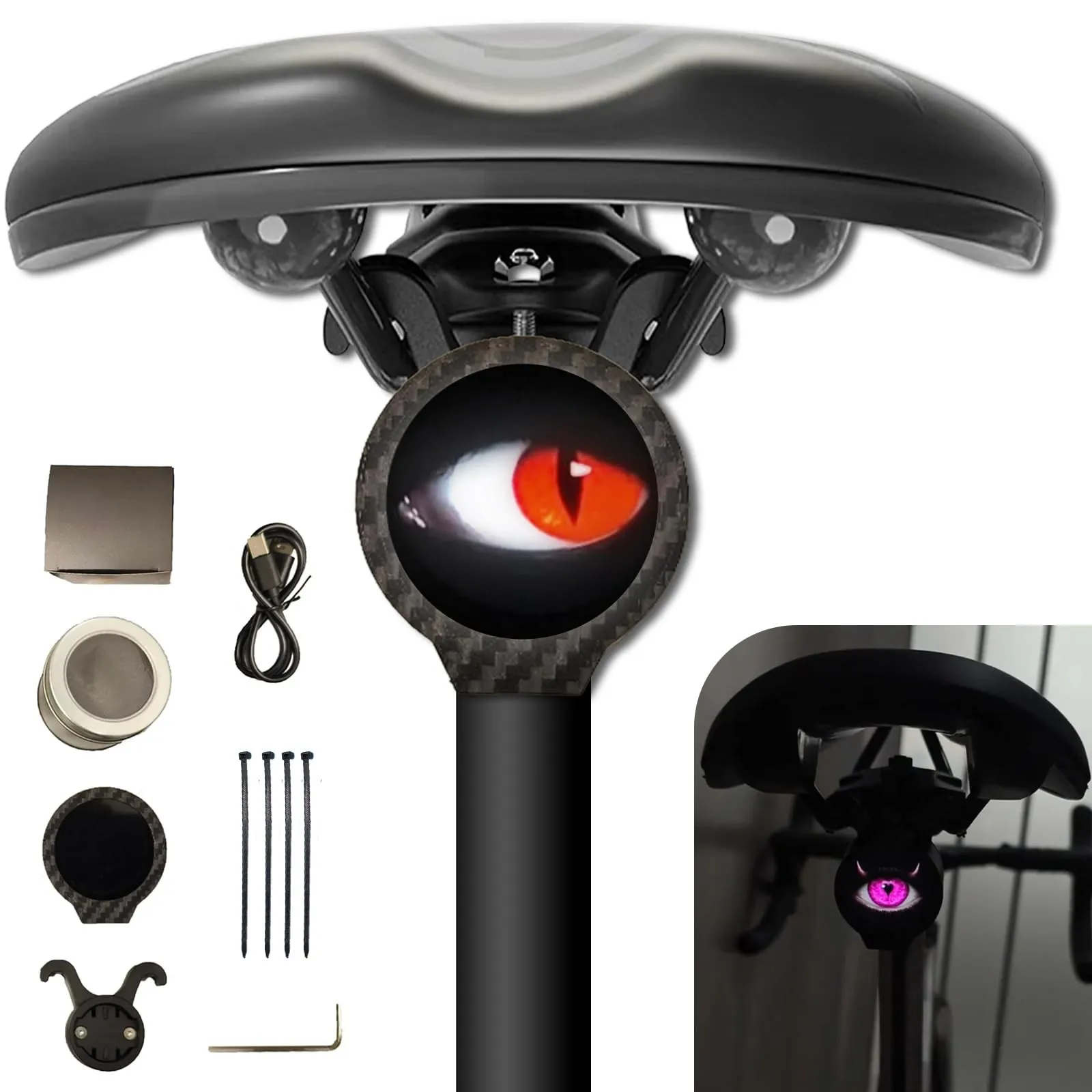 

Bicycle Tail Rear Light Saddle Seatpos Bicycle Rear Light Waterproof USB Cycling Tail Taillight Bike LED Lights Bike Accessories