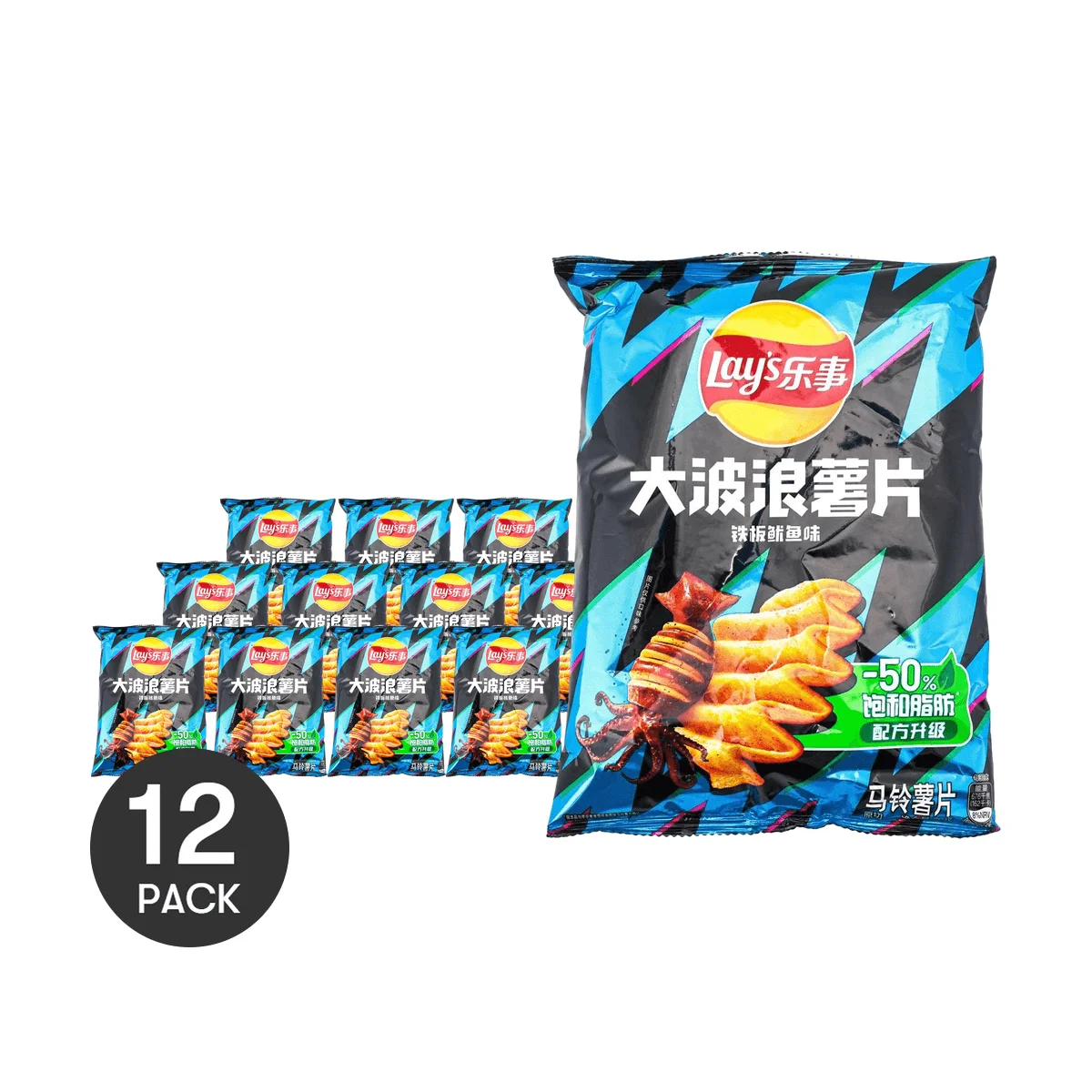 [12Packs] Lay's Grilled Squid Potato Chips, 2.46oz*12Packs