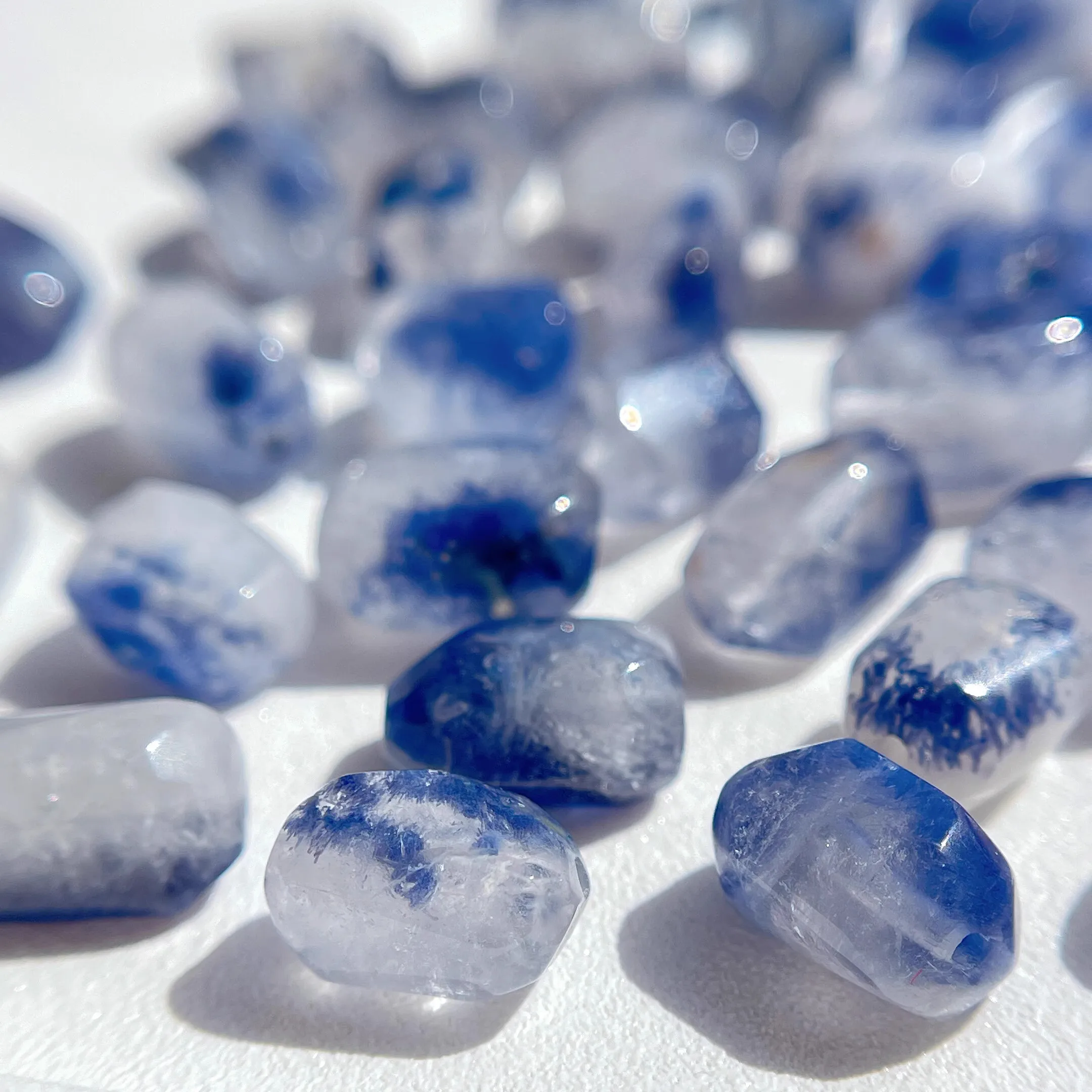 

2 шт. Дамортизит синий барокко граненые бусины с полным отверстием 12 мм 15 мм свободные бусины природа