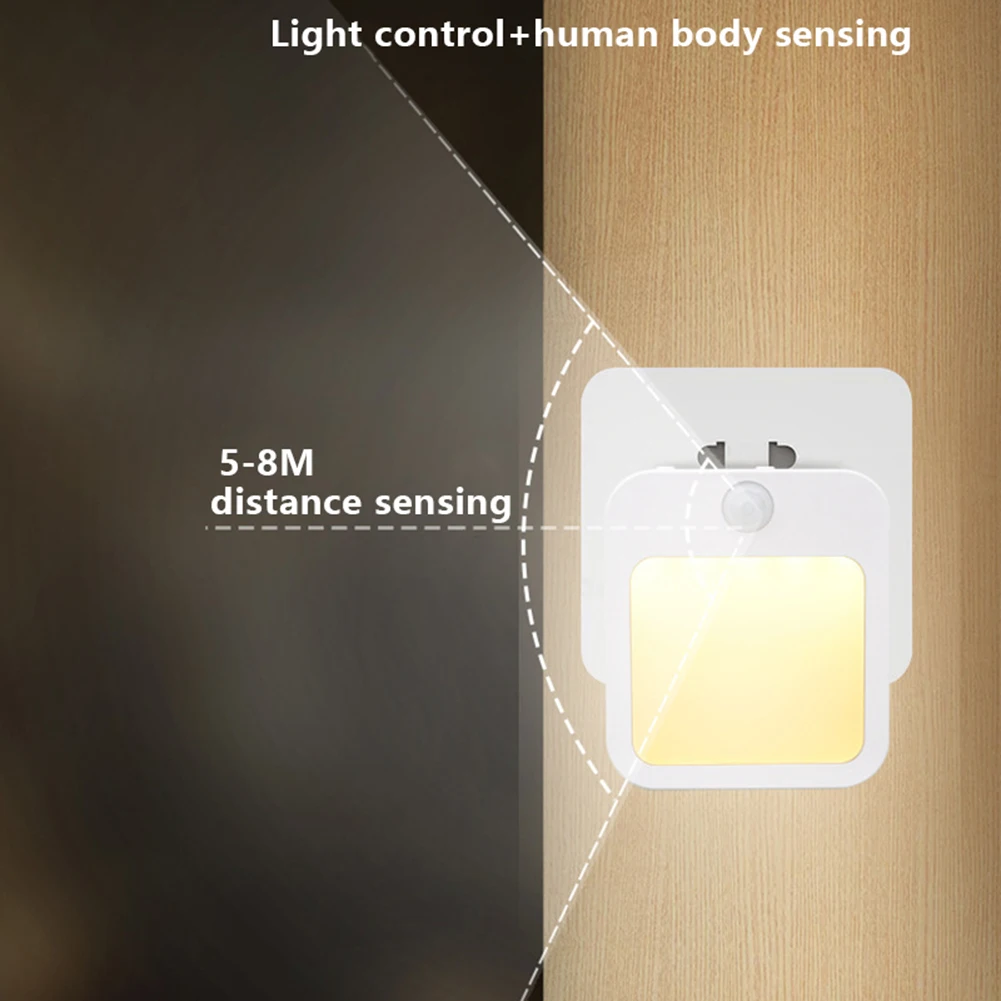 Veilleuses LED avec détecteur de mouvement, 3 modes d'éclairage, lumière d'armoire à intensité variable, lampe de nuit pour bébé, chevet, chambre à coucher, couloir, éclairage domestique