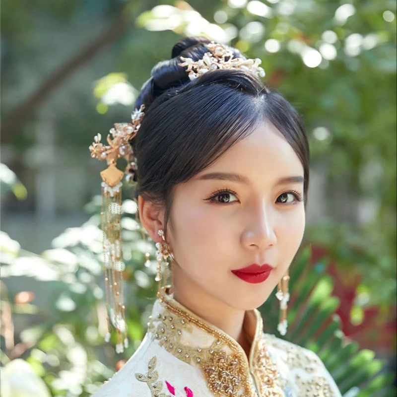 Hanfu kopfschmuck quaste vollen satz von alte stil haarnadel Chinesischen stil braut haar zubehör super fee kostüm schritt haarnadel