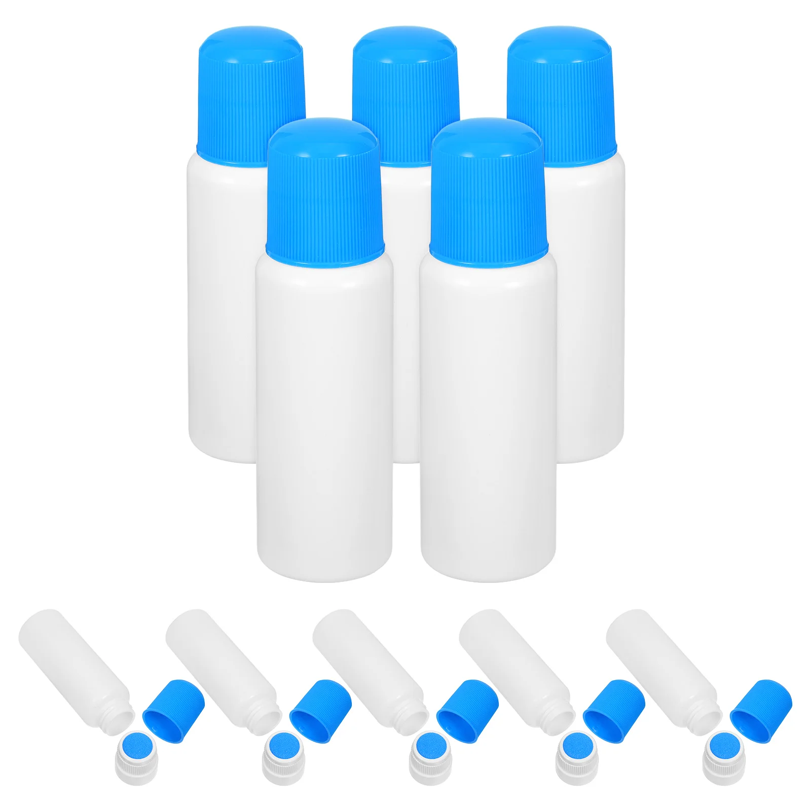 

10pcs 65Ml Sponge Tip Applicator Bottle Refillable Plastic Liquid Dispenser For Essential Oils Medication Lab Reagent Travel Use