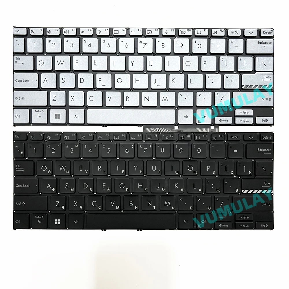 US/Russian Keyboard for Asus Vivobook Go 14 E1404 E1404G E1404GA E1404F E1404FA L1404FA L1404 L1404F L1404FA-NK286W