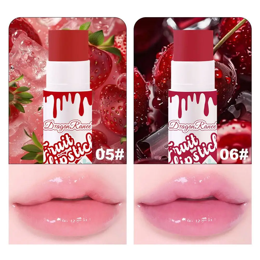 6個入り ハイドレーティング＆リペアリング フルーツリップバームセット - ストロベリーピーチ、栄養補給、鎮静、保湿リップケア（シアバター配合）