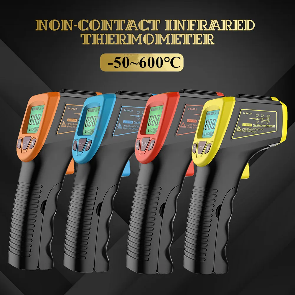 GM320S Non-Contact Pyrometer Industrial High Temperature Gun -50~600℃ / -58~1112℉ Laser-Pointer Infrared IR Thermometer 40% Off