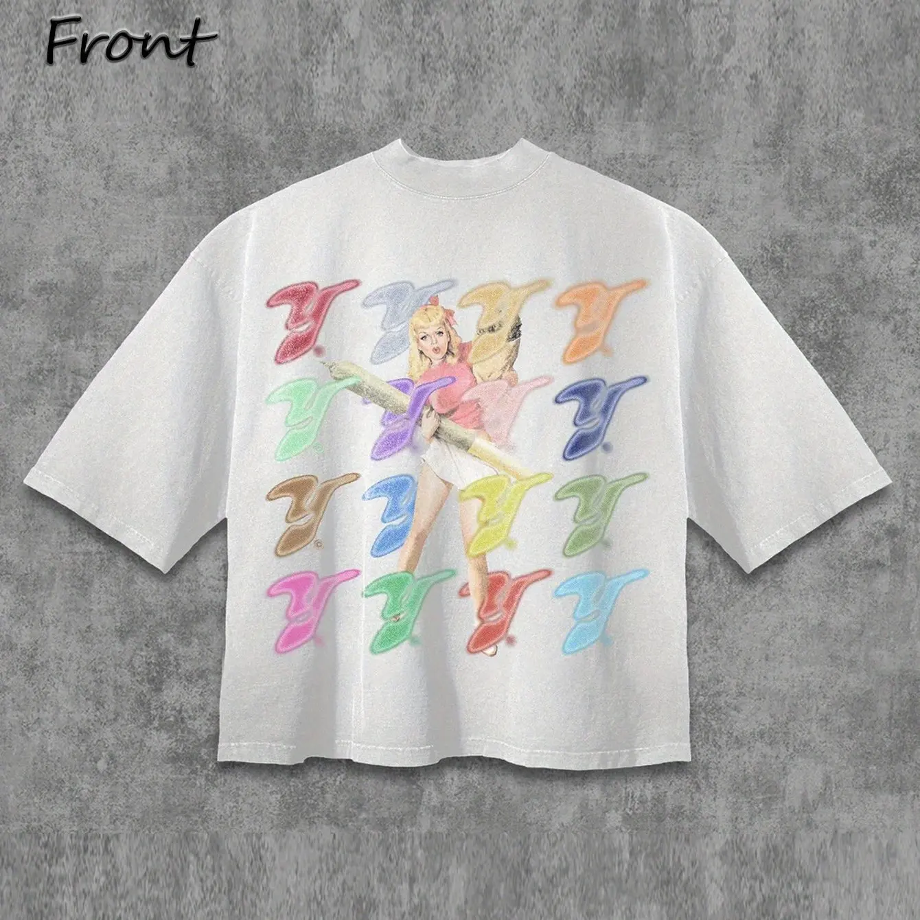 

Мягкая и удобная повседневная футболка из 100% чистого хлопка с принтом Y2K для мужчин и женщин, топ Y2k