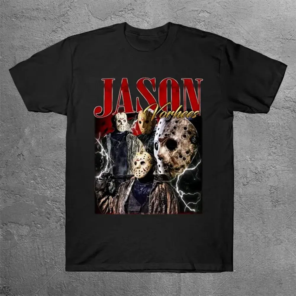 

Винтажная футболка Jason Voorhees Bootleg, мужские модные уличные футболки