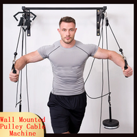 Wall Mounted DIY Fitness Pulley Cable Machine System Biceps Triceps Strength Trainning Attachment For Home Gym Workout Equipment
