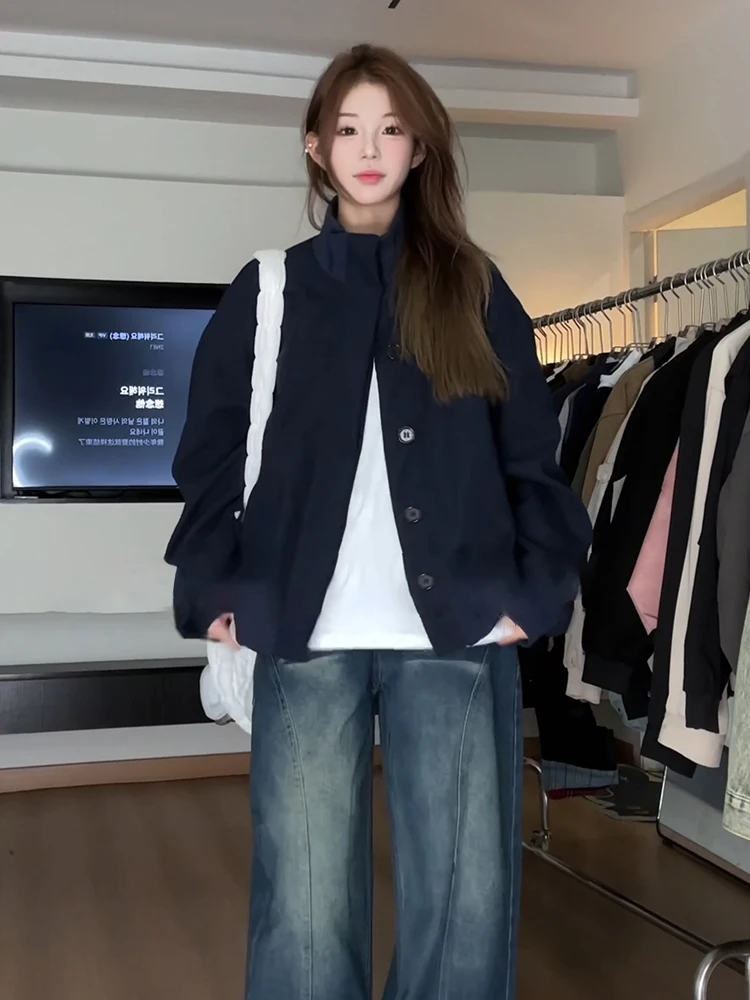 

Мужская куртка-бомбер, летная куртка, весенне-осенняя, модная, высококачественная, в американском ретро-стиле, с воротником-стойкой, рабочая одежда, бейсбольная куртка