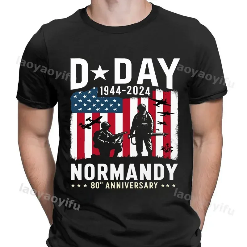 2024 Commemoration of The Normandy Landings Jersey D Day Printed T-shirt Top  Summer Outdoor Mens and Womens Clothing Classic