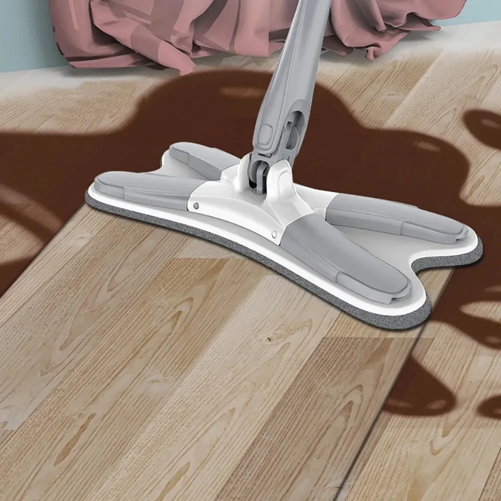 Lazy Mop Super X-type Flat Hand-free Wash Floor Mop for Wood Ceramic Tiles Home 360 Degree Squeeze Mop Home Cleaning Tool