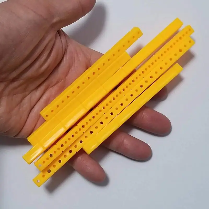 Multifunctional Square Plastic Strips, Perforated Fixing Brackets 7*7mm, Toy Frame Connecting Rods 95/153mm in Length