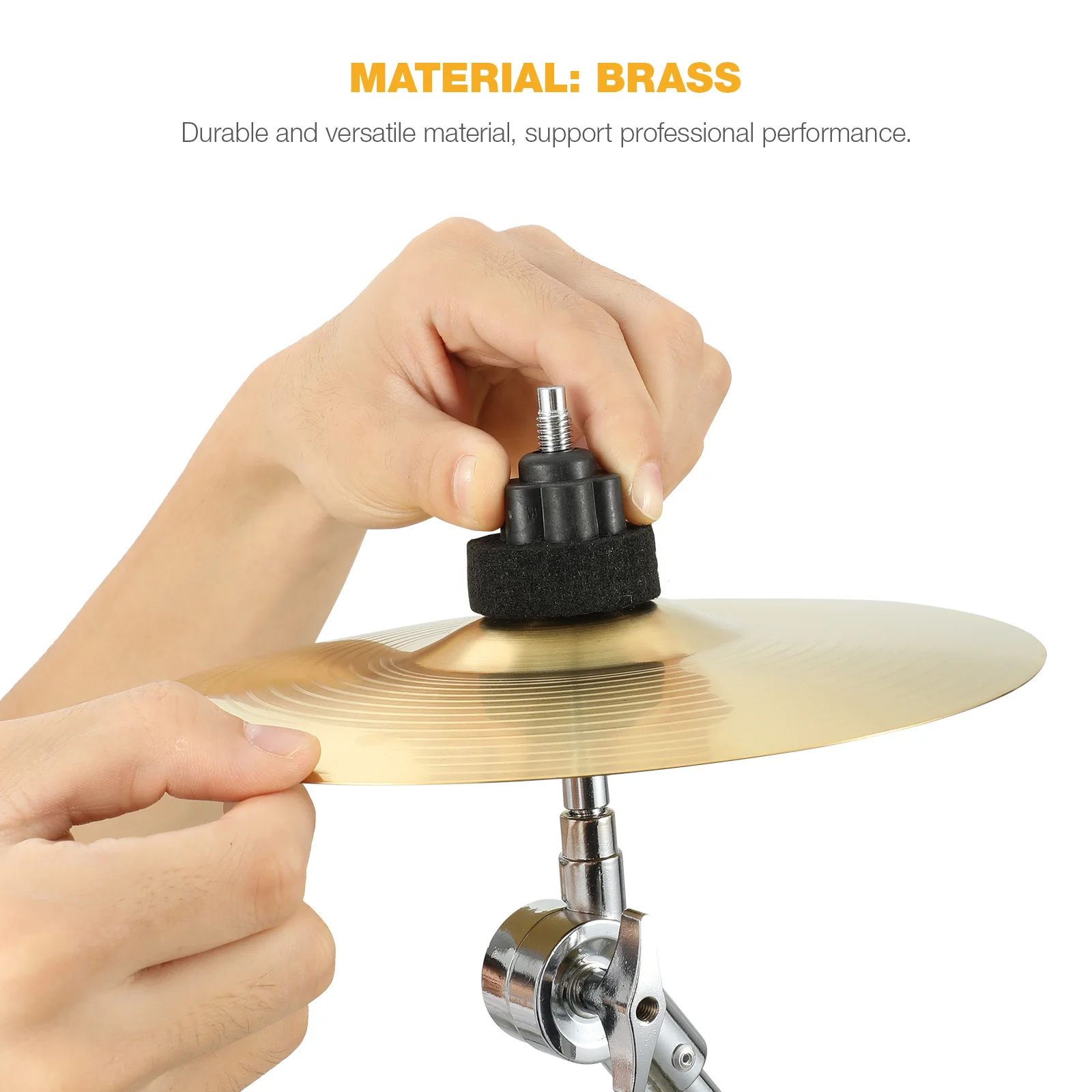 

Brass 10 Inch Jazz Drum Cymbal Versatile Crash Ride Hi-Hat Cymbals High Hardness Resistant Percussion Instrument