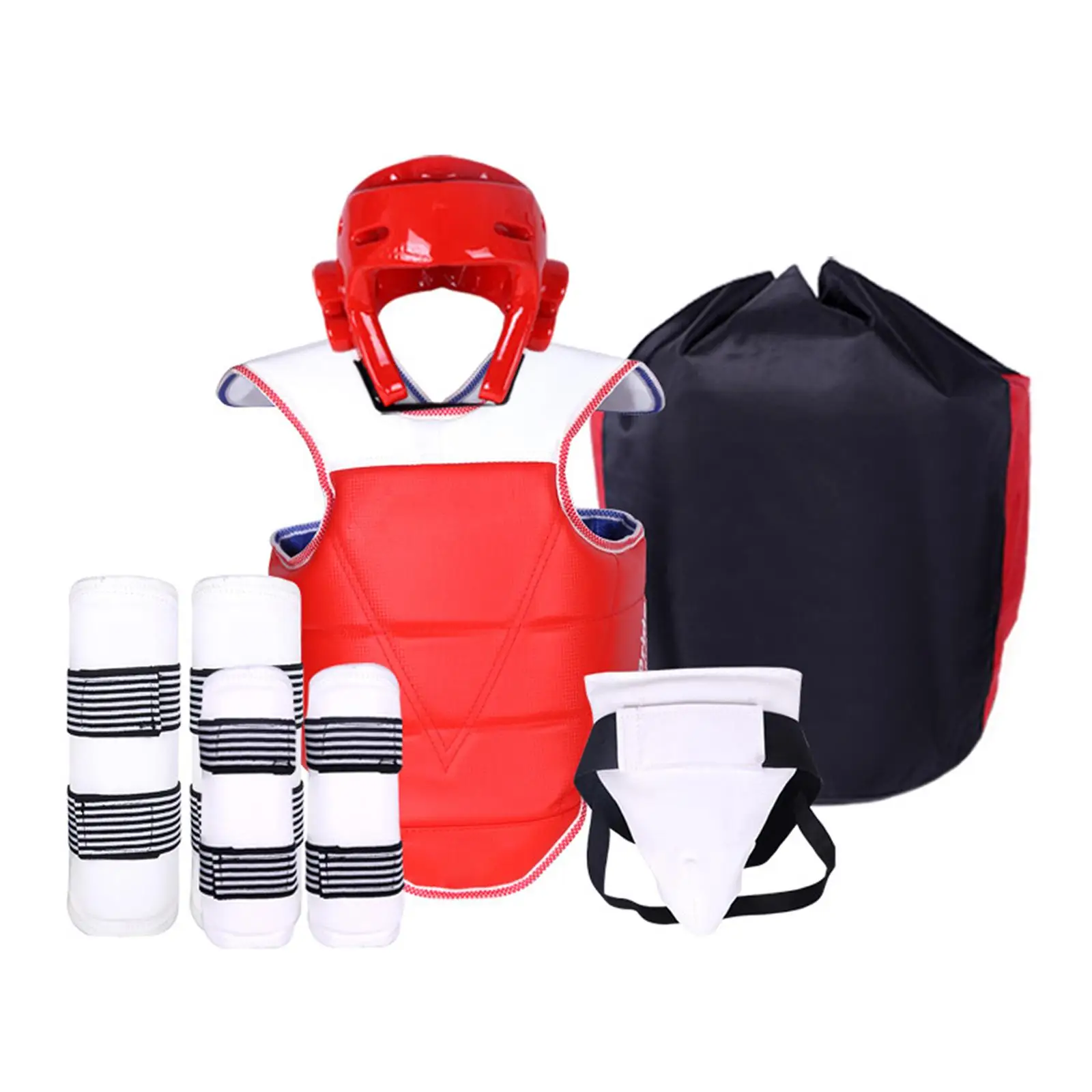 Karate Sparring Gear Set Protective Equipment With Boxing Headgear Arm Guards And Shin Guards Choice During Training