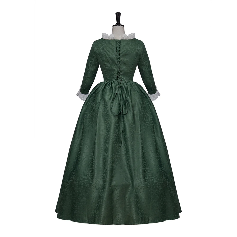 Женское зеленое бальное платье в стиле рококо Марии-Антуанетты 1700-х годов, элегантное платье французского королевского двора, красоты Марии-Антуанетты