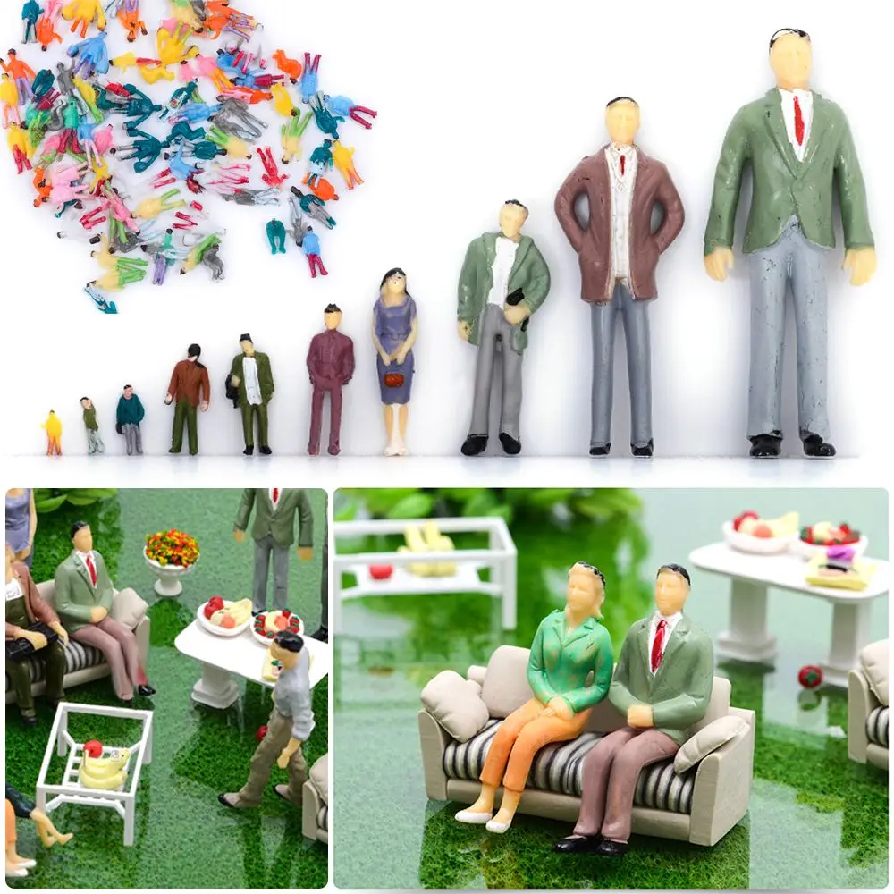 

10/20/25/50pcs Figurine Decor Toy Figures Hand-made DIY Character Building Passengers ABS Model People Figures