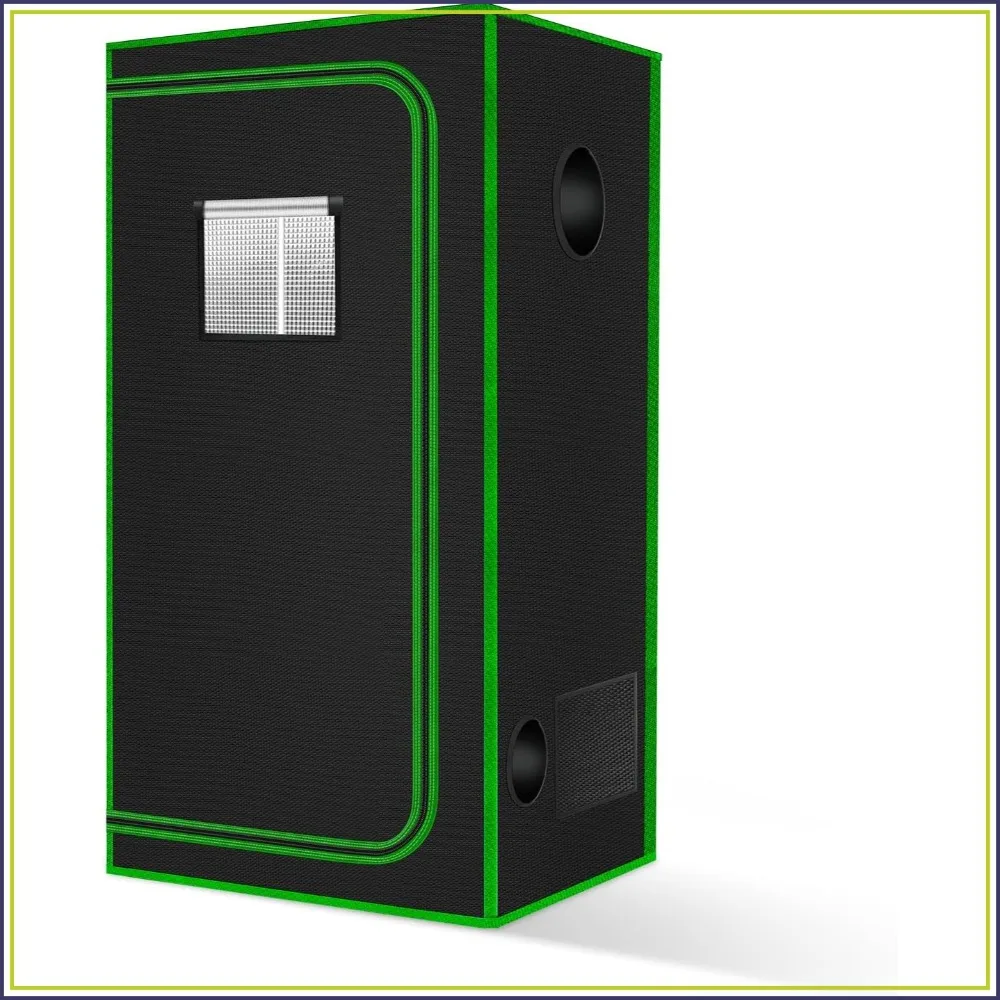 

34"x34"x72" Grow Tent, High Reflective 600D Diamond Mylar Canvas with Observation Window and Floor Tray for Indoor Plant Growing