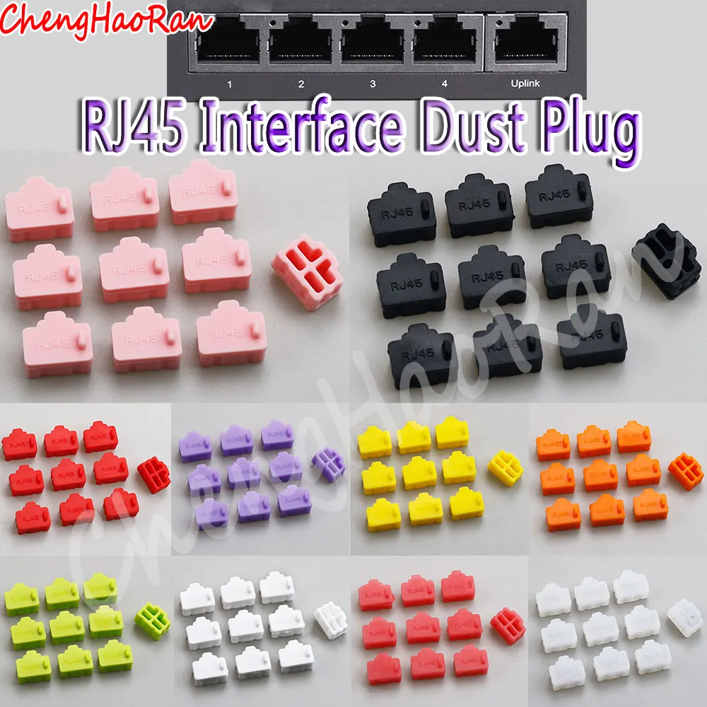 

10Pcs/Set Silicone Anti Dust Plug For Laptop LAN Cable Stopper Desktop Router Universal Dustproof RJ45 Interface Cover Accessory