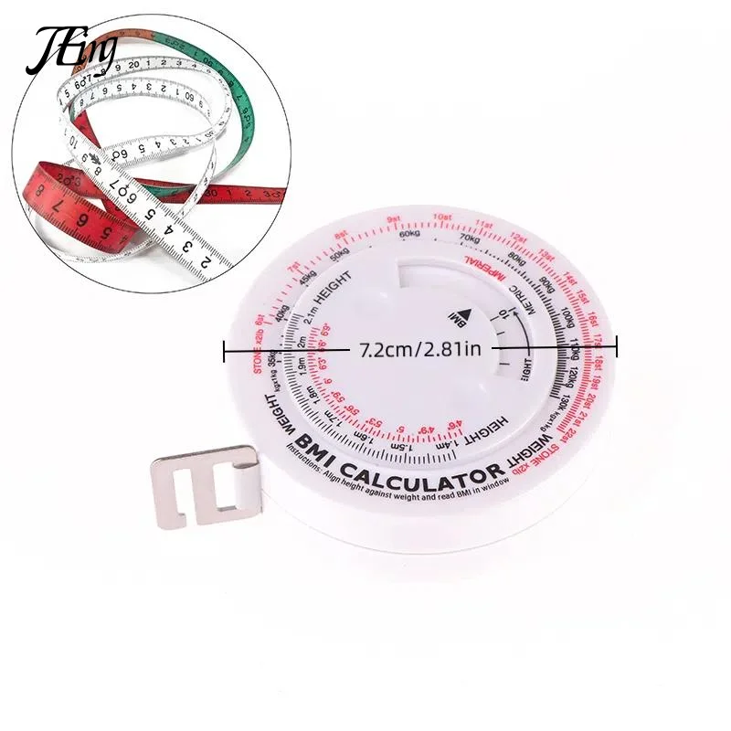 مؤشر كتلة الجسم أشرطة القياس الخياطة حاكم الخصر شريط القياس المحمولة جولة لينة قياس حاكم الملحقات العملية