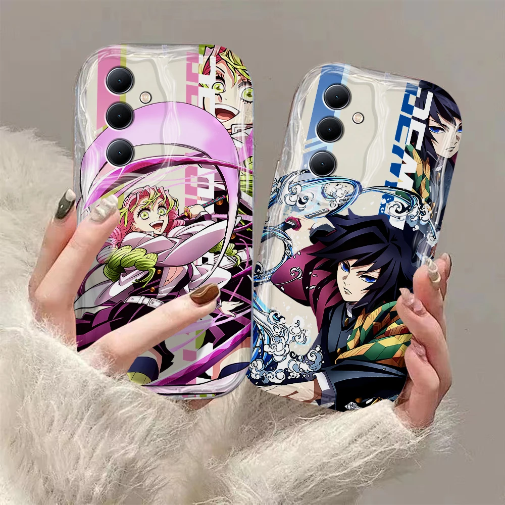 Nuova custodia Anime Demons Slayers 3D Wave per Samsung A73 A72 A71 A55 A54 A53 A35 A34 A33 A25 A24 A23 A15 A14 A13 A05 4G 5G Cover