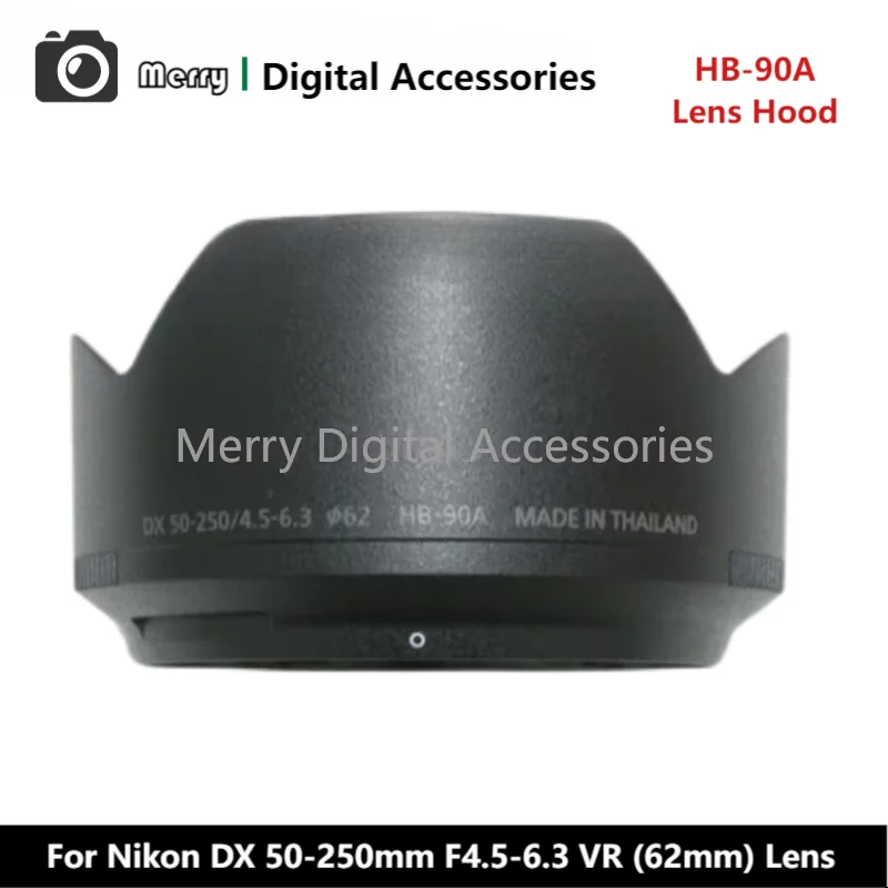 New Original Genuine Front Lens Hood HB-90A For Nikon NIKKORZ DX 50-250mm F4.5-6.3 VR (62mm) Lens