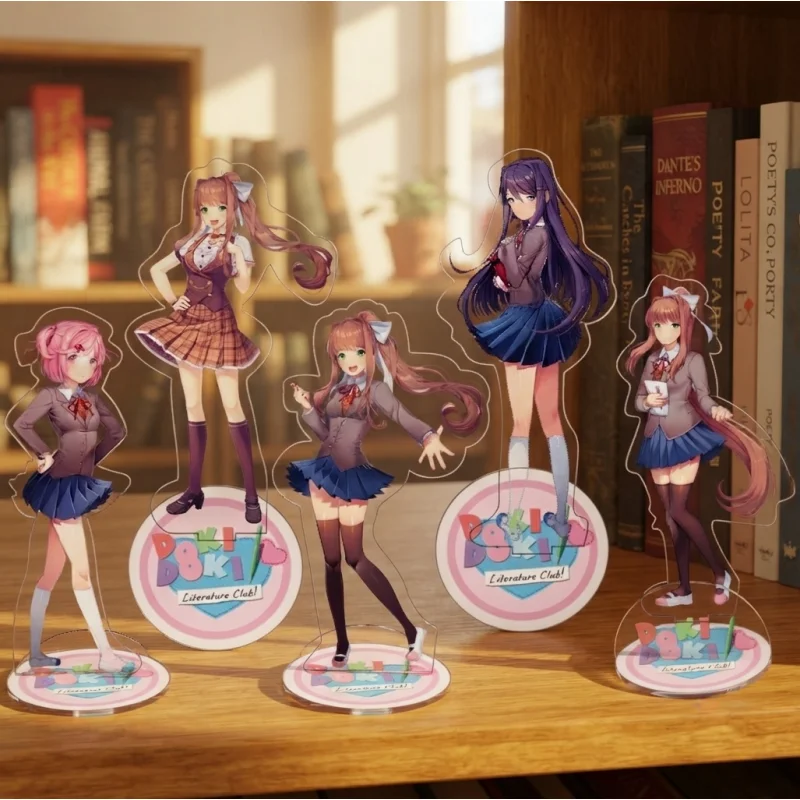 Sayori Monika Yuri 15cm Acrylic Stand School Uniform Character Figure Doki Doki Literature Club Game Desktop Collectible Gift