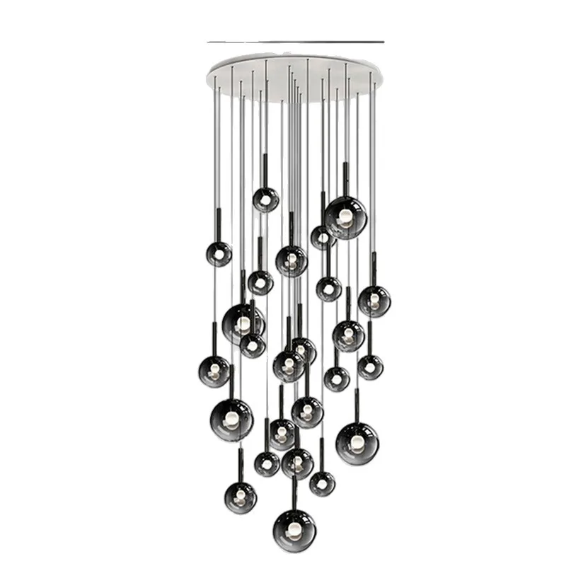 Designer-Kunst-LED-Glas-Hängelampe für Restaurant, Wohnzimmer, Schlafzimmer, Villa, Treppenhaus, Luxus-Kronleuchter, Wohndekor-Beleuchtung