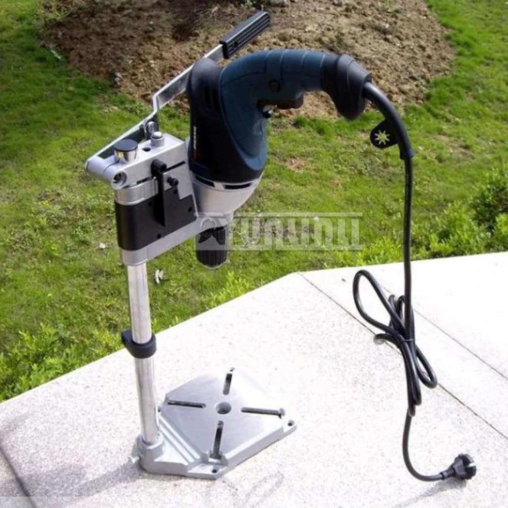 Drill Stand Base Frame 38-42mm Electric Drill Bracket For Woodwork Rotary Tool Drill Holder Grinder Accessories Bench