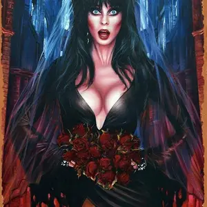 Vintage -Zinnzeichen von Elvira, Plakat der Film Herrin des Dunklen Horrors, Retro -Metallsignal für Bar, Kneipe, Garage, Höhlenmann, Wanddekoration G. 12 Hauptverkäufe Elvira - №8