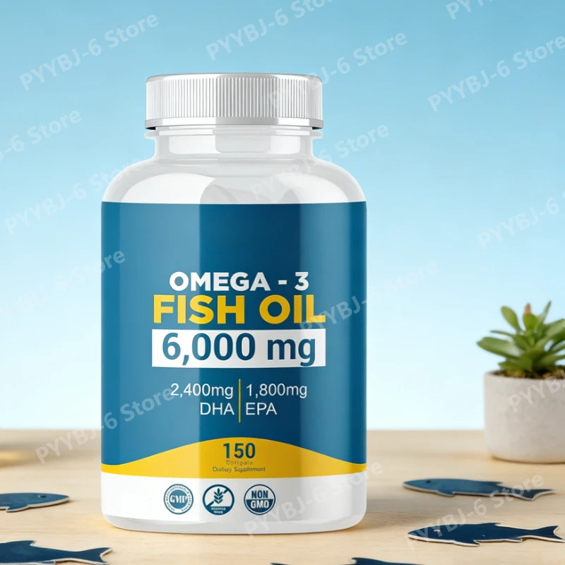 

Омега-3 рыбий жир в мягких капсулах, высокая концентрация EPA и DHA, ежедневная добавка для взрослых, поддерживает здоровье суставов и иммунитет, 150 мягких капсул, без ГМО.