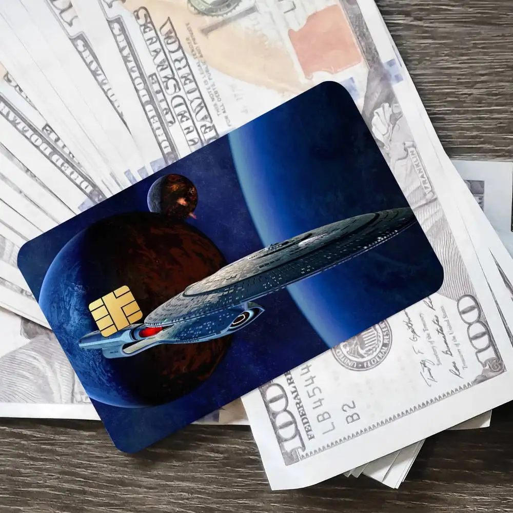 Fashion Cool S-Star T-Trek Film Poster Credit Skin Cover Card Stickers 4PCS Film Bus Pass Front Decoration Bank Debit Waterproof view 3